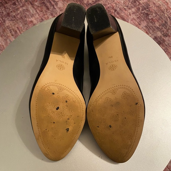 Isola Rosalie Black Leather Pumps Sz 9.5 - Picture 7 of 8